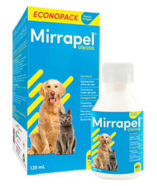 Mirrapel Suplemento Nutricional para Perros y Gatos Oleoso 120ml