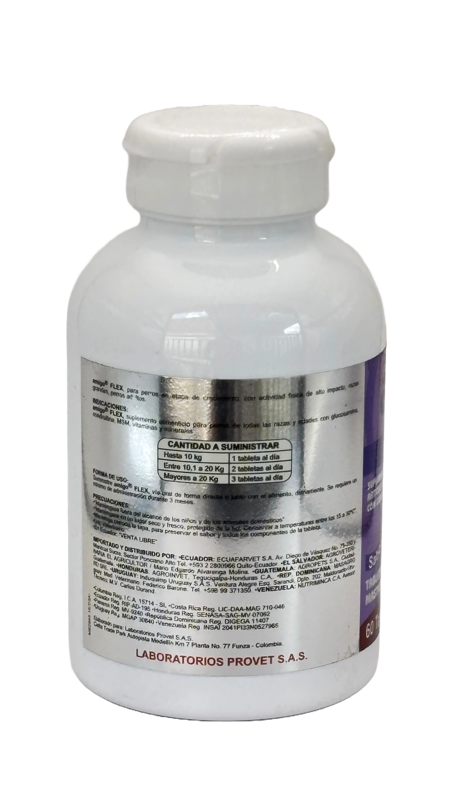 Amigo flex suplemento alimenticio 60 tabletas Perros