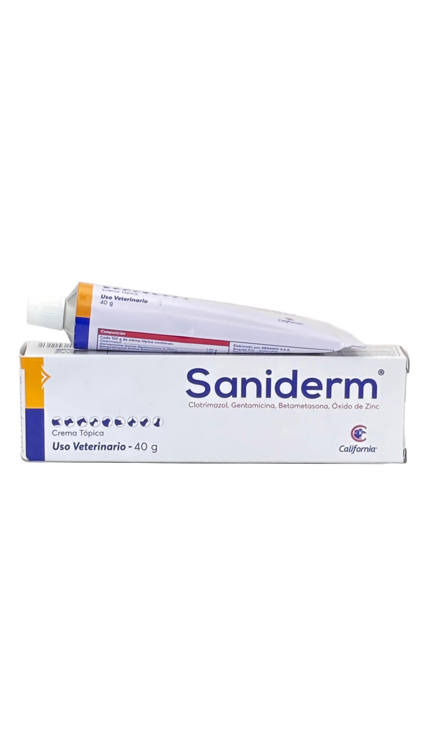 Crema Dermatológica Para Perros Y Gatos Saniderm - 40 g