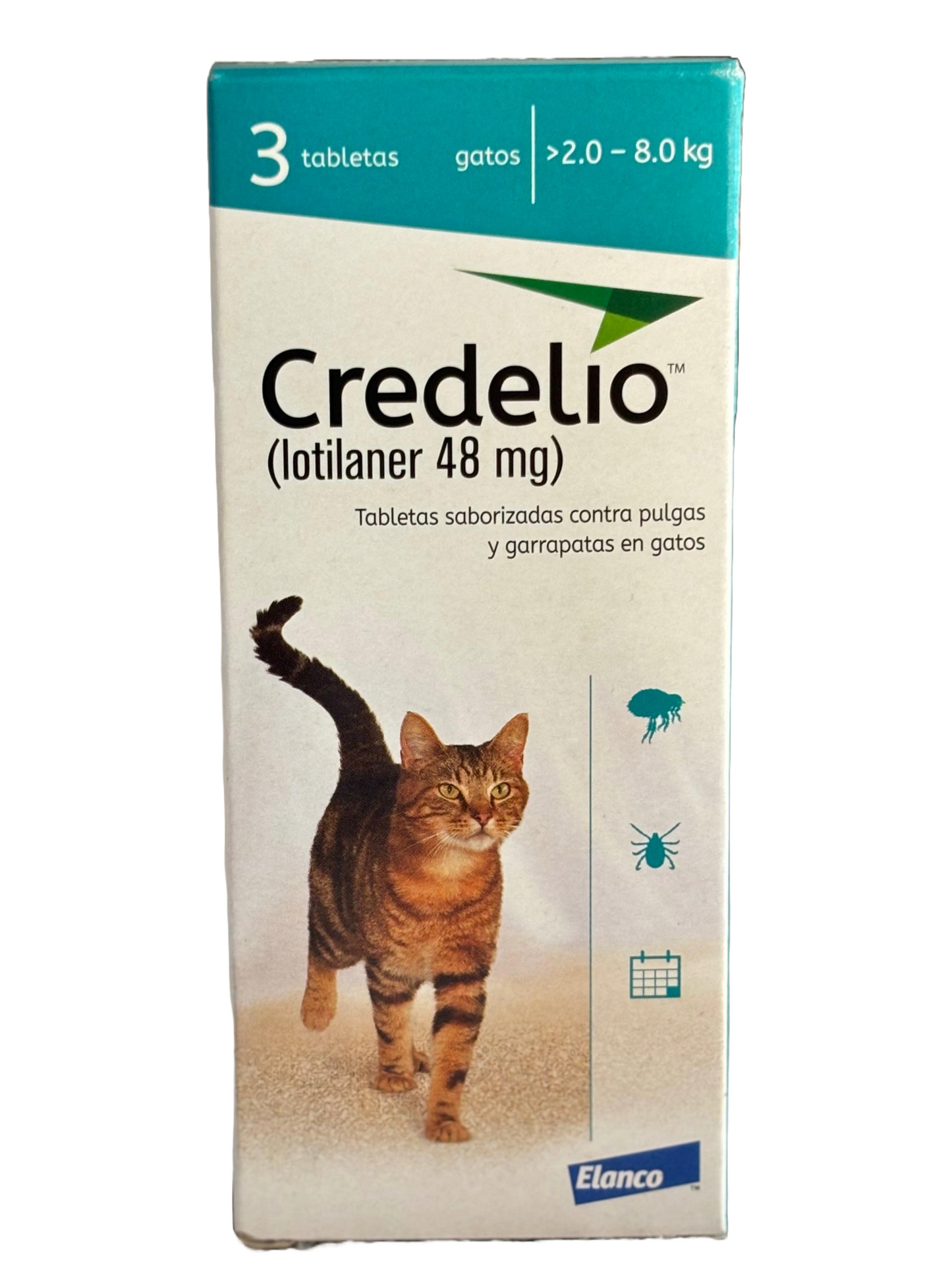 Credelio Gatos de 2 a 8 Kg x 3 Tabs