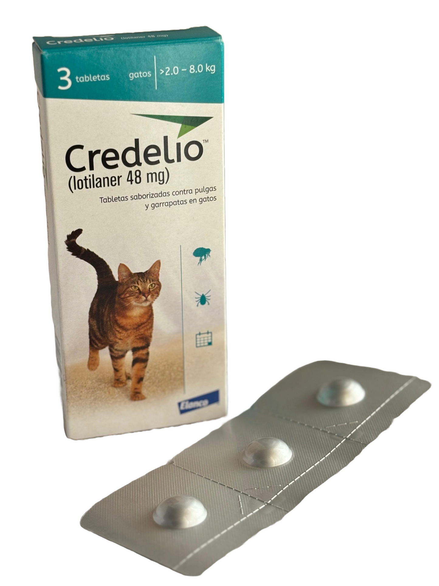 Credelio Gatos de 2 a 8 Kg x 3 Tabs